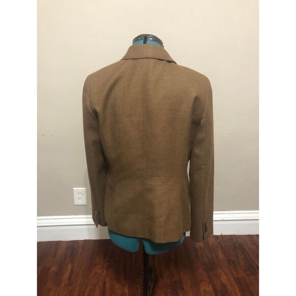 Lafayette 148 Wool + Silk Camel Brown Double Button Blazer, size 6 - Picture 3 of 6